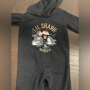 Black Hurley hooded onesie